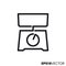 Kitchen scales vector line icon