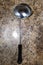 Kitchen scoop on kitchen table background