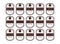Kitchen seasoning pantry label organizer in brown white classic style vector set collection