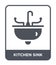 kitchen sink icon in trendy design style. kitchen sink icon isolated on white background. kitchen sink vector icon simple and