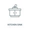 Kitchen sink vector line icon, linear concept, outline sign, symbol