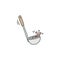 Kitchen soup ladle or scoop spoon cooking device, vector illustration isolated.