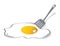 Kitchen spatula with egg