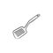 Kitchen spatula hand drawn sketch icon.