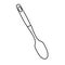 Kitchen spoon doodle. Household equipment hand drawing. Plastic Kitchen Accessory Ladle. Kitchen interior. Isolated