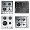 Kitchen stove hob set