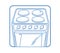 Kitchen stove Icon white