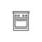 Kitchen stove line icon