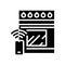 kitchen stove remote control glyph icon vector illustration