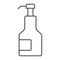 Kitchen syrup thin line icon, sauce and food,