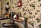 Kitchen table, counters, and appliances in old fashioned room of Strawberry Banke Museum, New Hampshire, 2017.