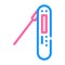 Kitchen thermometer color icon vector illustration color