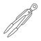 Kitchen tongs icon