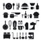 Kitchen tool icons collection