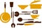 Kitchen tools for cooking and frying -1