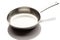Kitchen utensil stainless steel frying pan with mirroring