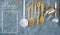 Kitchen utensils for commercial kitchen and menu template, restaurant,cooking, culinary concept
