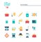 Kitchen utensils, food preparation and more, flat icons set