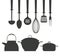 Kitchen utensils icons