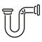 Kitchen water pipe icon outline vector. Plumber dish wash