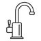 Kitchen water tap icon, outline style