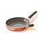 Kitchen Whimsy: Cartoon-Style Frying Pan and Utensils