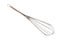 Kitchen whisk for whipping, white background, top view, close-up, isolate