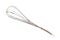 Kitchen whisk for whipping, white background, top view, close-up, isolate