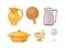 Kitchenware items vector set