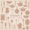 Kitchenware - kitchen equipment and utensil in silhouette vector set design