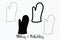 Kitchenware Oven Mitts Flat Icon A White Background