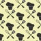 Kitchenware paper tool cooking seamless pattern bakery background