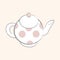 Kitchenware teapot flat icon elements, eps10