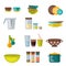 Kitchenware and utensil flat