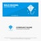 Kite, Flying, Festival SOlid Icon Website Banner and Business Logo Template