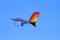 A kite flying over a blue sky