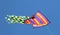 Kite flying symbol of freedm in blue sky