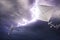 Kite getting struck by a bolt of lightning