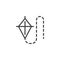 Kite outline icon