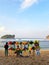 Kite seller at Watu Karung Beach, Pacitan, East Java.