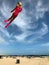 Kite Shaped Like Female Scuba Diver Flies Above Florida Beach