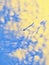 Kite and sky digital illustration in modern abstract painting style. Romantic empty sky.