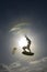 Kite surfer silhouette