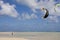 Kite-surfers prepare to compete