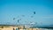 Kite surfers in tarifa beach