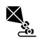 Kite vector, Isolated Spring season solid icon