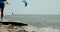 Kiteboarders Walking At The Sea 4k