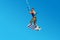 Kiteboarding, Kitesurfing. Extreme Water Sports. Surfer Air Action Summer Hobby