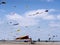 Kites on Rindby beach at the island Fanoe