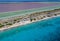 Kitesurf beach Atlantis on Bonaire Island in the Caribbean